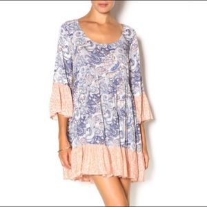 Boho paisley floral dress small free people anthro